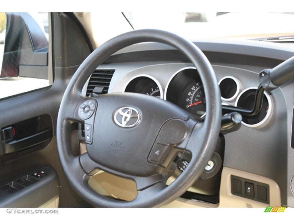 2010 Tundra SR5 Double Cab 4x4 - Radiant Red / Sand Beige photo #13