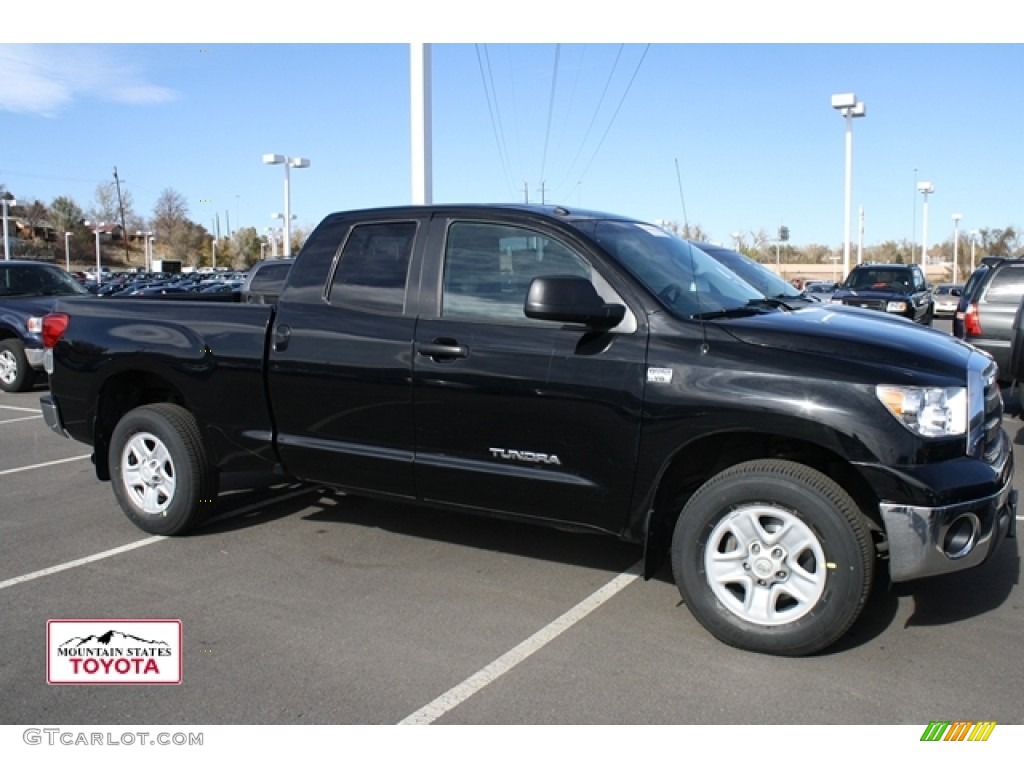 2010 Tundra Double Cab 4x4 - Black / Sand Beige photo #1