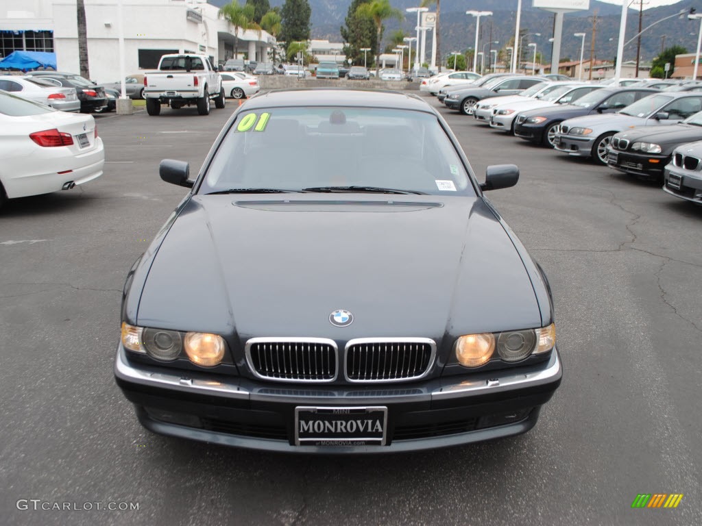 2001 7 Series 740i Sedan - Steel Blue Metallic / Grey photo #2
