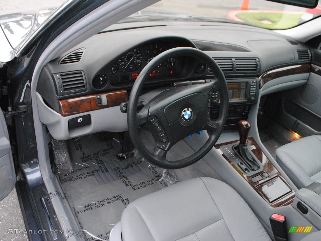 2001 7 Series 740i Sedan - Steel Blue Metallic / Grey photo #15