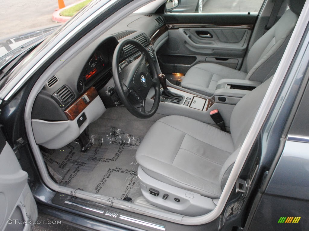 2001 7 Series 740i Sedan - Steel Blue Metallic / Grey photo #16