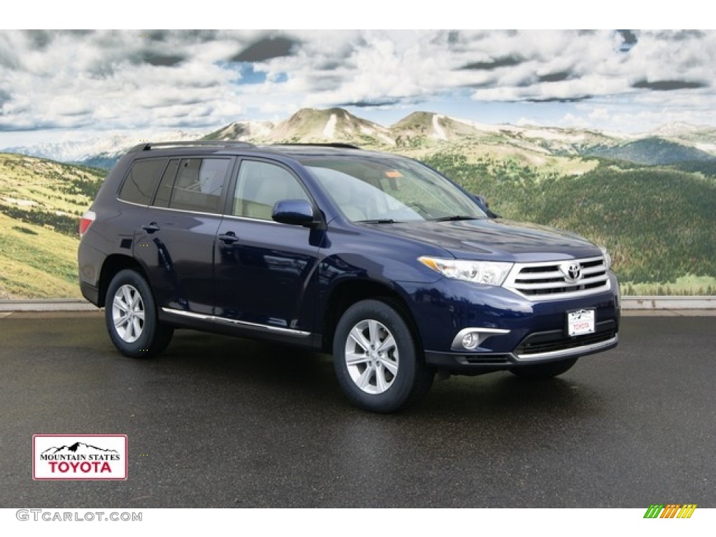 2012 Highlander SE 4WD - Nautical Blue Metallic / Sand Beige photo #1