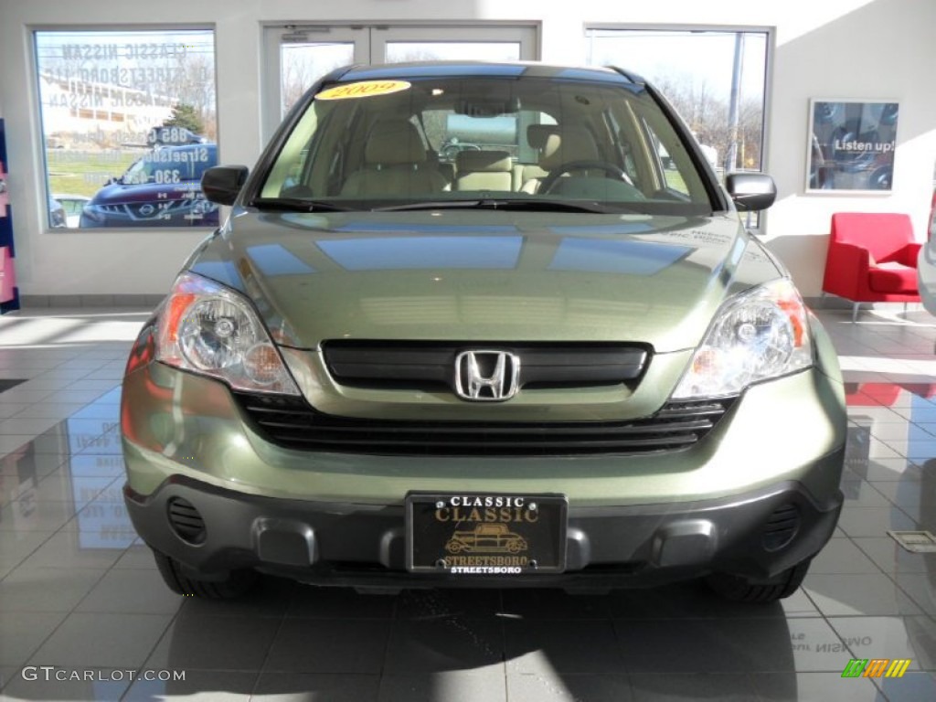 2009 CR-V LX 4WD - Green Tea Metallic / Ivory photo #9