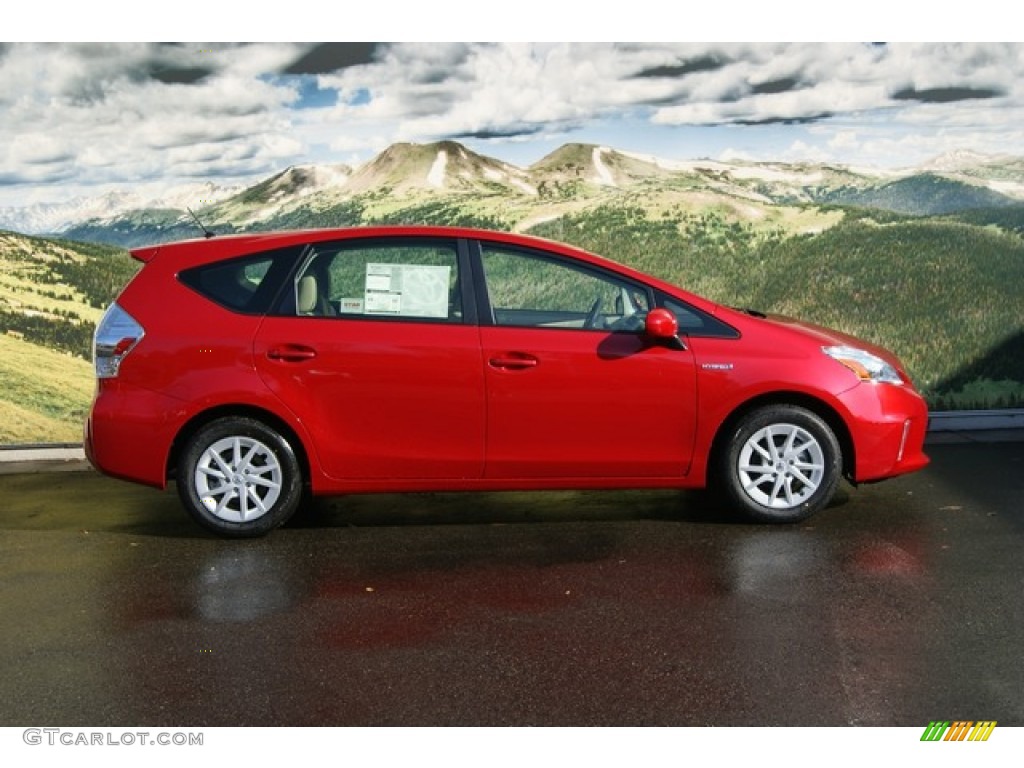 Barcelona Red Metallic 2012 Toyota Prius v Two Hybrid Exterior Photo #56467961