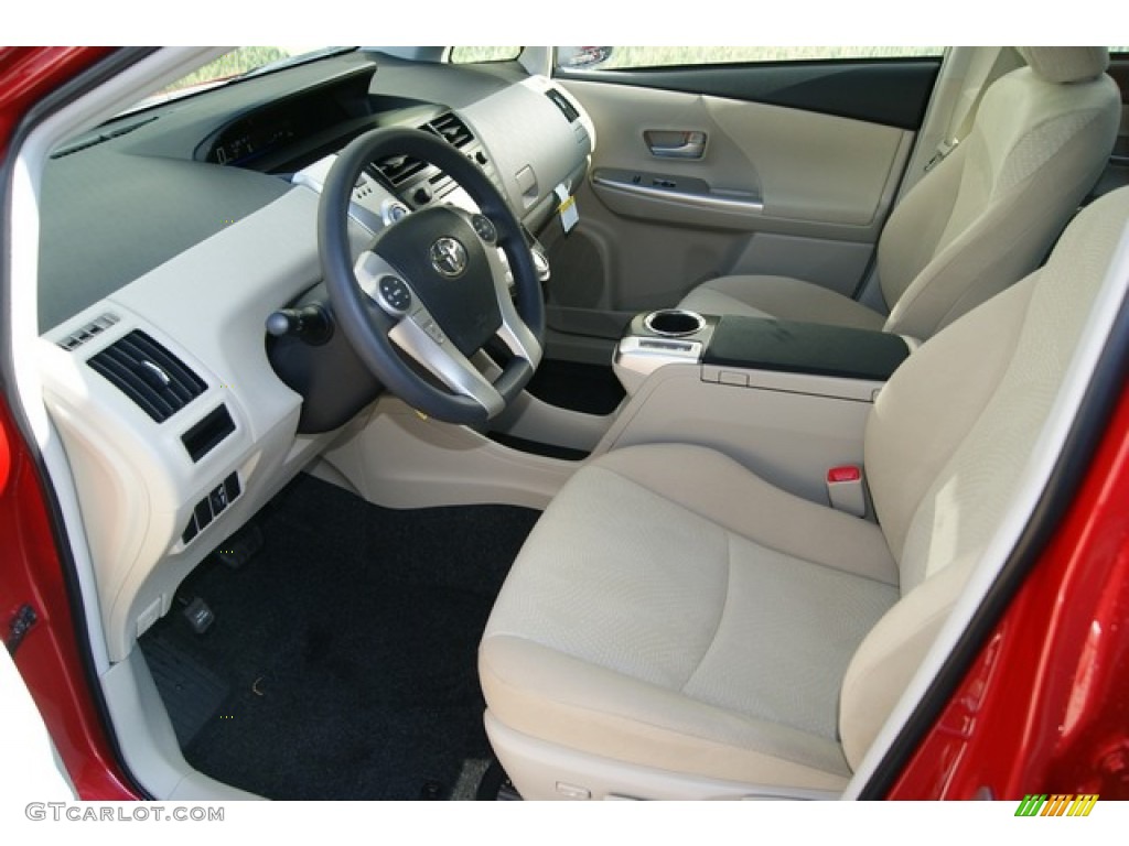 Bisque Interior 2012 Toyota Prius v Two Hybrid Photo #56467982