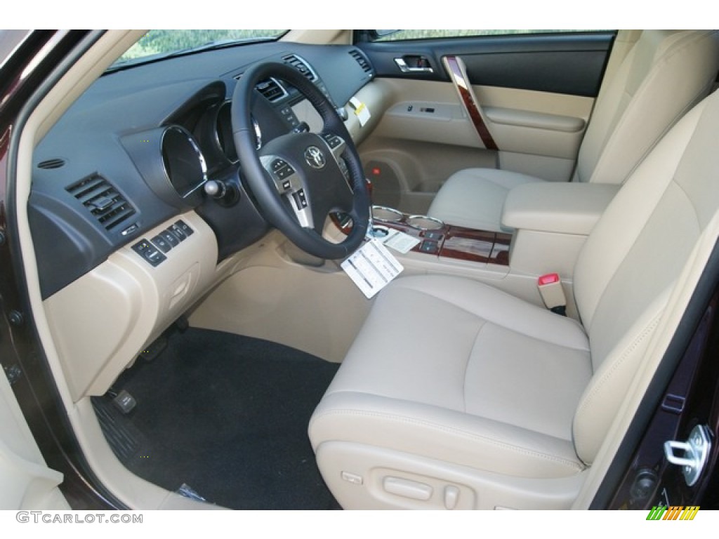 Sand Beige Interior 2012 Toyota Highlander Hybrid Limited 4WD Photo #56468108