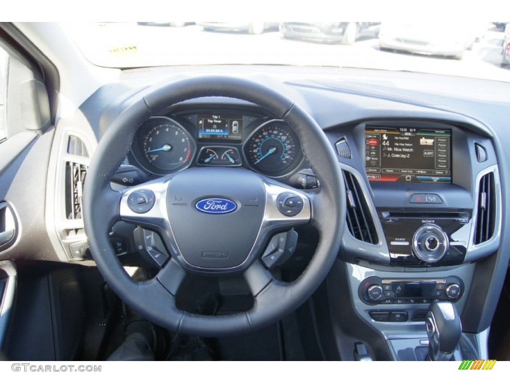 2012 Ford Focus Titanium Sedan Charcoal Black Dashboard Photo #56471786