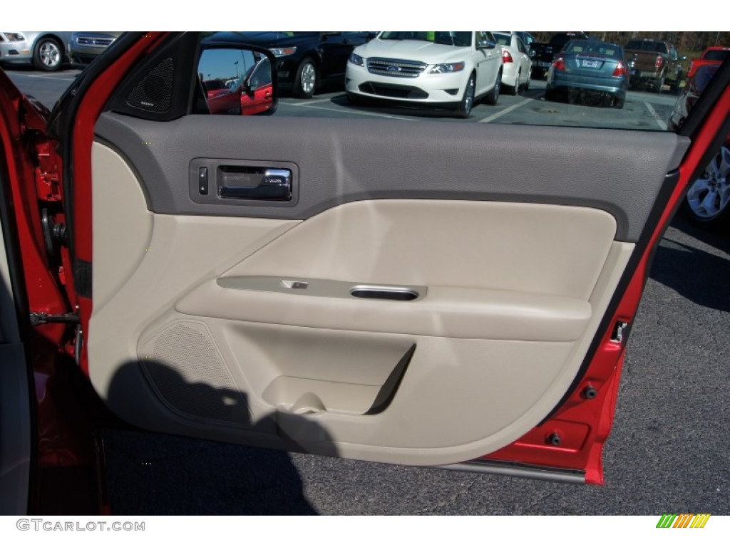 2012 Ford Fusion Hybrid Medium Light Stone Door Panel Photo #56472341