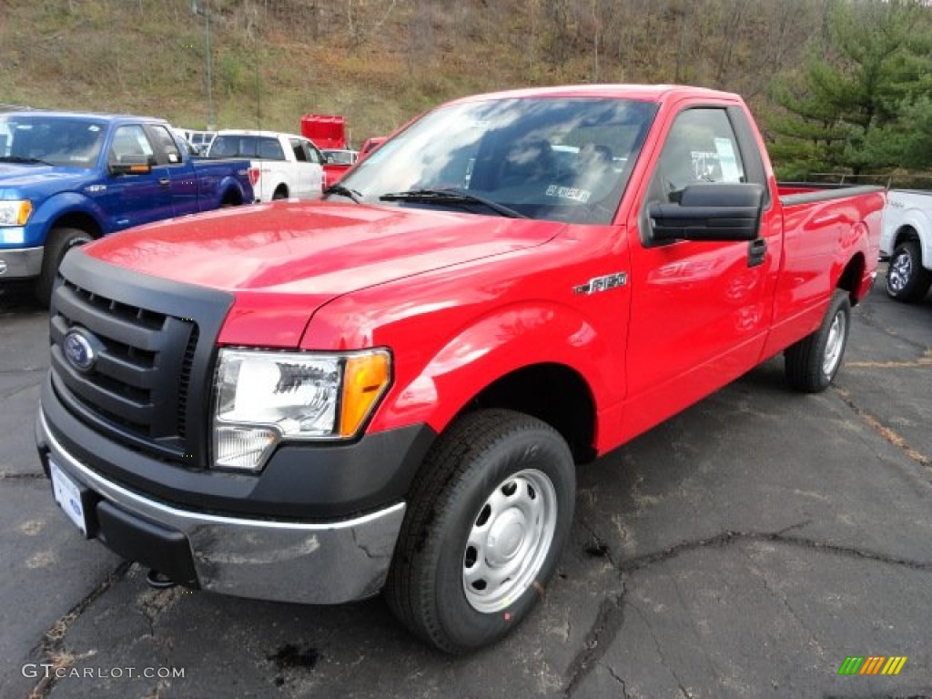 Vermillion Red 2011 Ford F150 XL Regular Cab 4x4 Exterior Photo #56473141