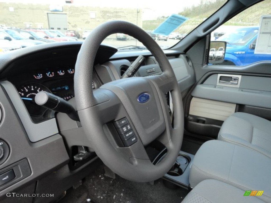 2011 Ford F150 XL Regular Cab 4x4 Steel Gray Steering Wheel Photo #56473197