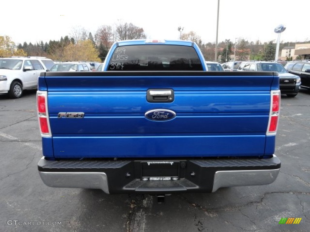 2011 F150 XLT SuperCab 4x4 - Blue Flame Metallic / Steel Gray photo #3