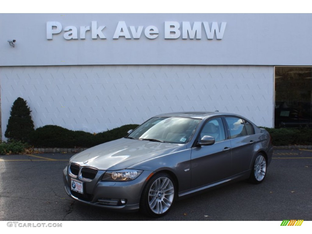 2011 3 Series 335d Sedan - Space Gray Metallic / Oyster/Black Dakota Leather photo #1