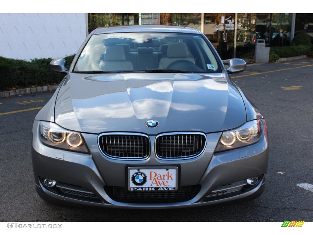 2011 3 Series 335d Sedan - Space Gray Metallic / Oyster/Black Dakota Leather photo #2