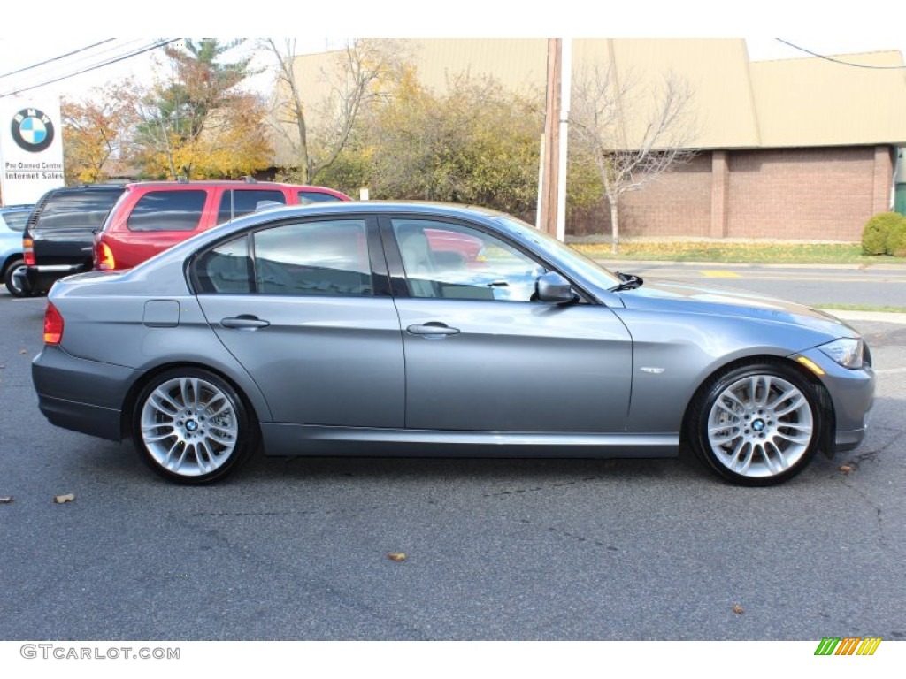 2011 3 Series 335d Sedan - Space Gray Metallic / Oyster/Black Dakota Leather photo #4