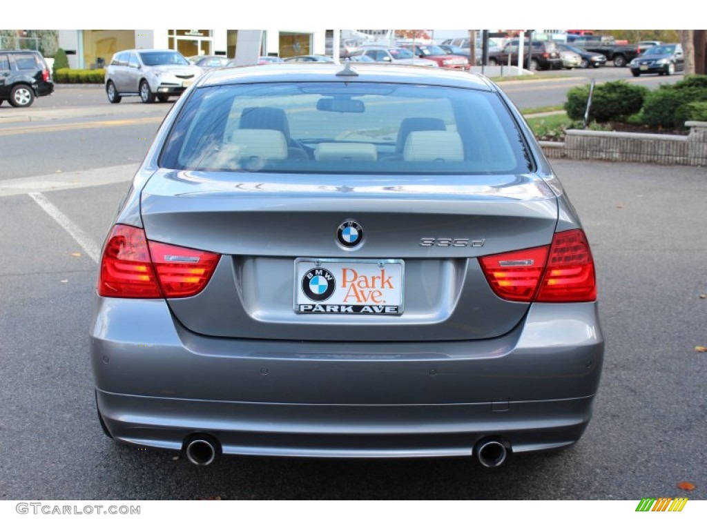 2011 3 Series 335d Sedan - Space Gray Metallic / Oyster/Black Dakota Leather photo #6