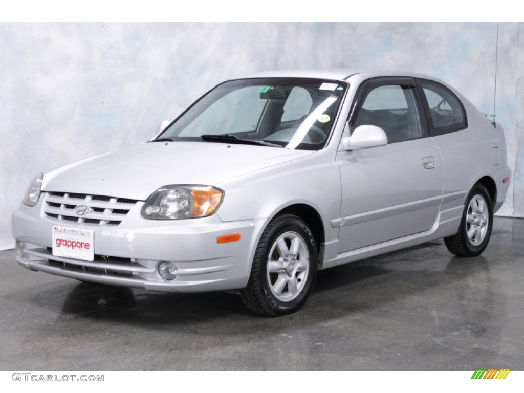 2004 Accent GT Coupe - Silver Mist / Gray photo #1