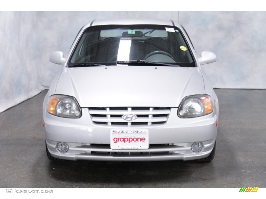 2004 Accent GT Coupe - Silver Mist / Gray photo #2