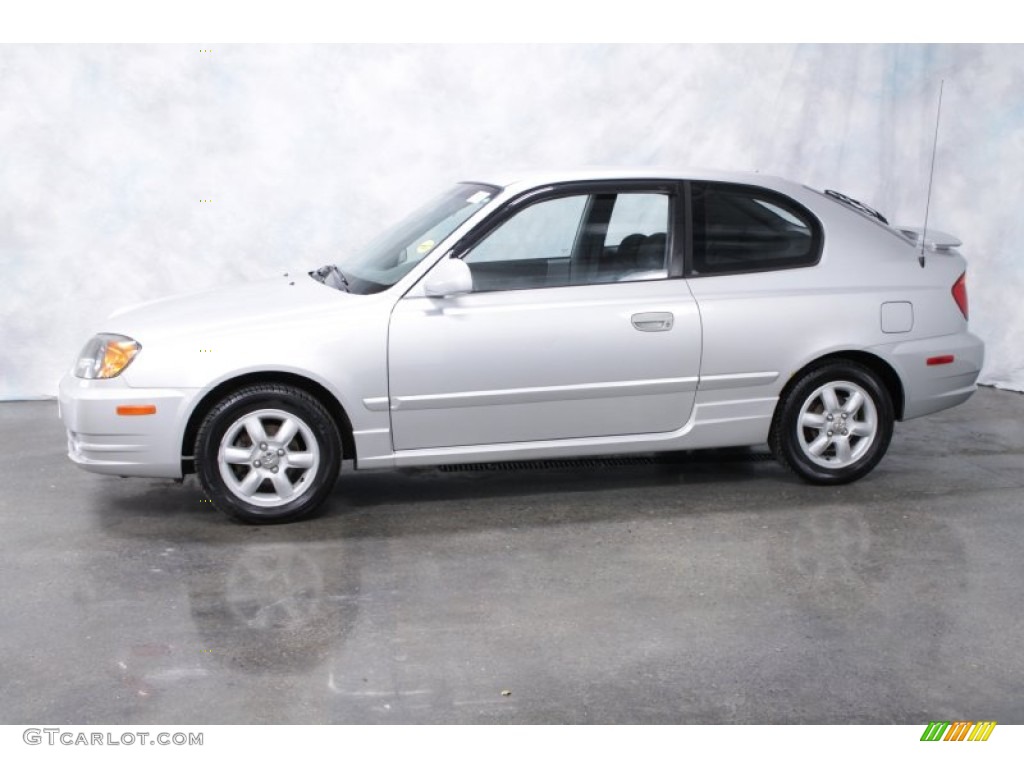 2004 Accent GT Coupe - Silver Mist / Gray photo #3