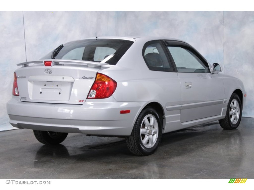 2004 Accent GT Coupe - Silver Mist / Gray photo #10