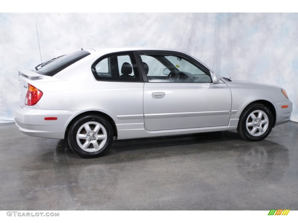 2004 Accent GT Coupe - Silver Mist / Gray photo #12