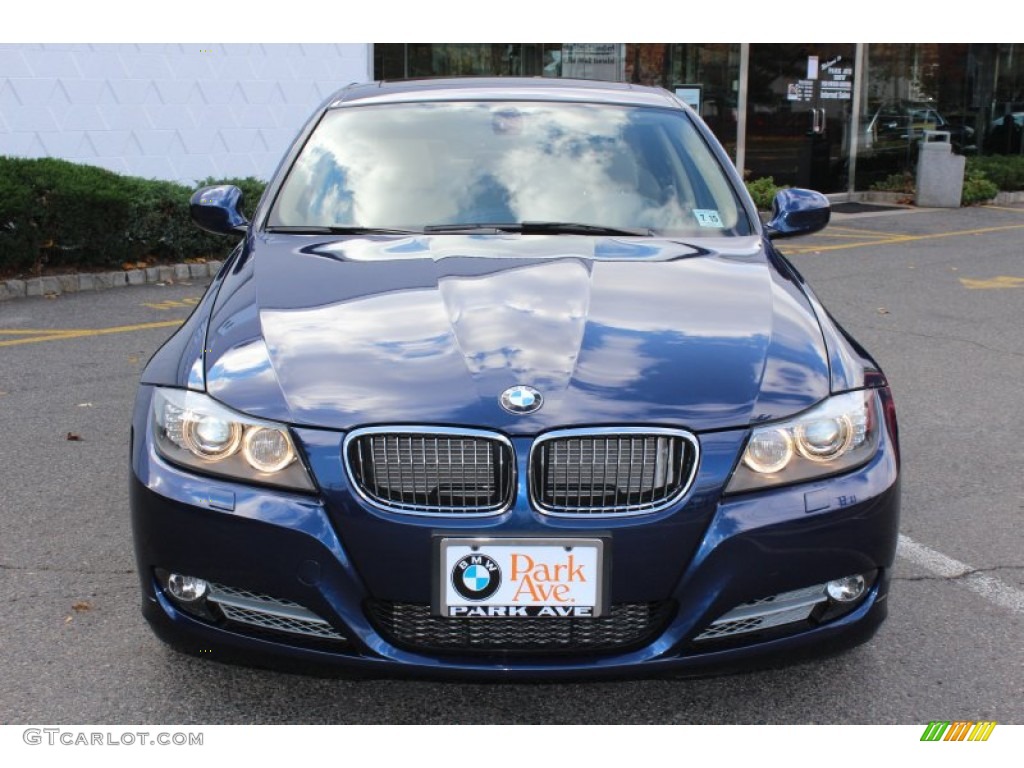 2011 3 Series 335d Sedan - Deep Sea Blue Metallic / Beige photo #2