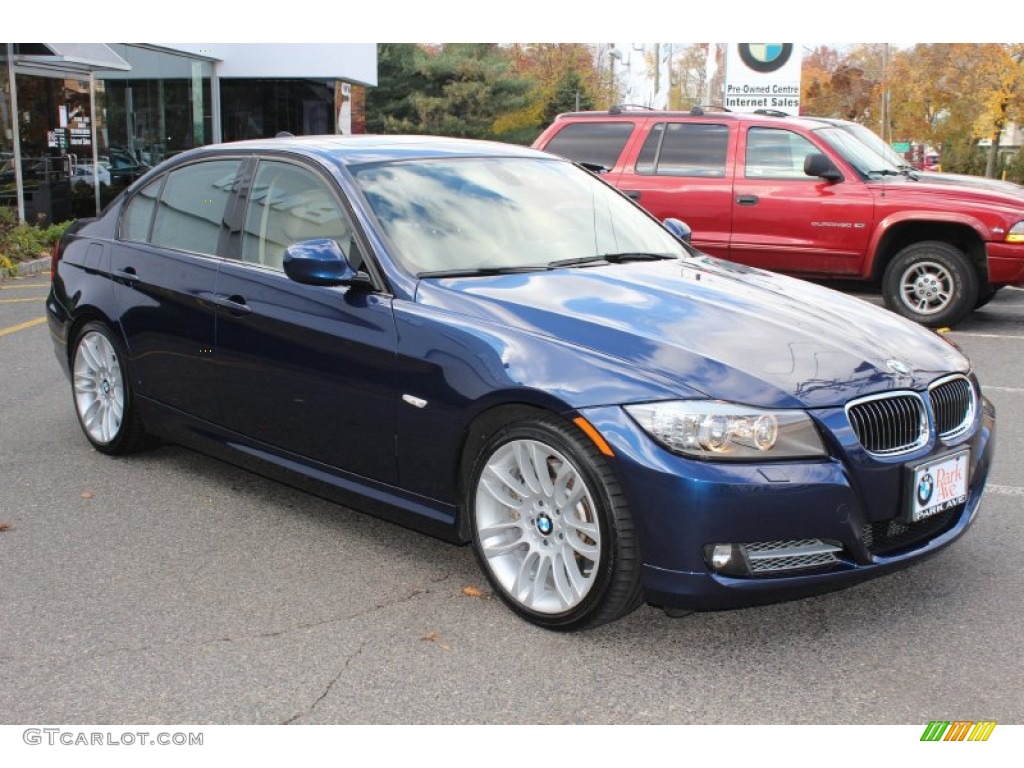 2011 3 Series 335d Sedan - Deep Sea Blue Metallic / Beige photo #3