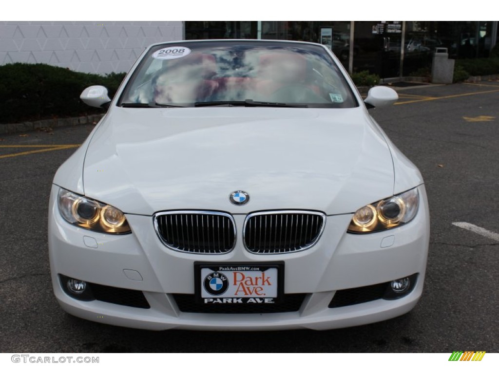 2008 3 Series 328i Convertible - Alpine White / Coral Red/Black photo #2