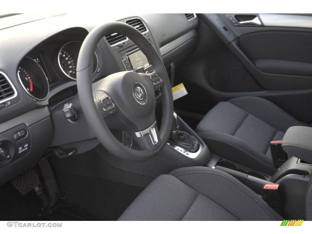 Titan Black Interior 2012 Volkswagen Golf 4 Door TDI Photo #56479524