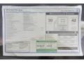 2012 Volkswagen Golf 4 Door TDI Window Sticker