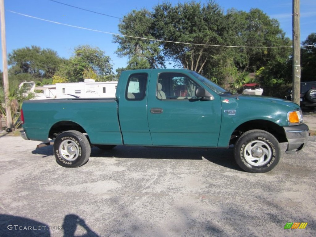 2004 F150 XL Heritage SuperCab 4x4 - Fleet Green / Heritage Medium Parchment photo #7