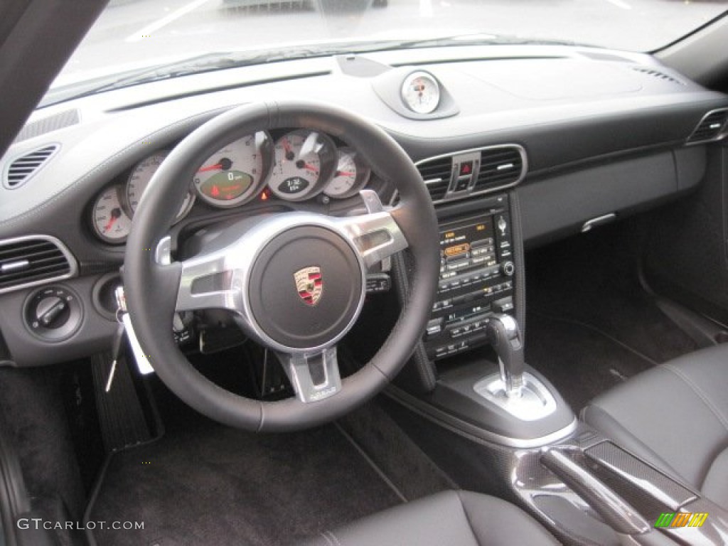 2011 Porsche 911 Turbo Coupe Black Dashboard Photo #56482305