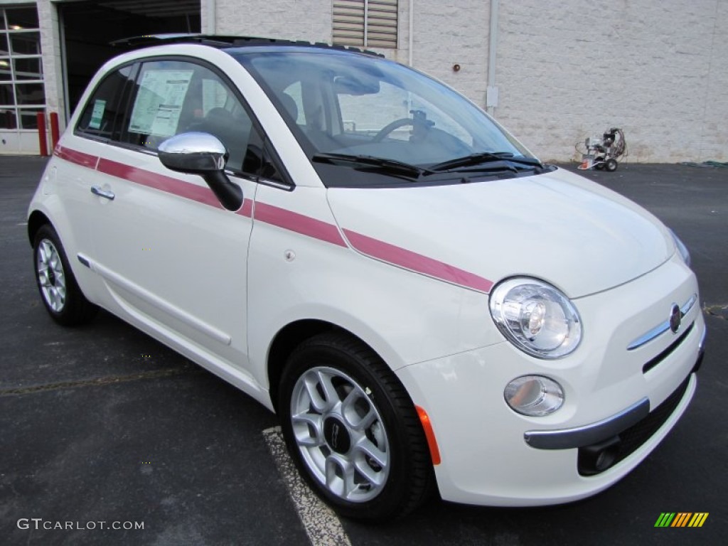 Bianco (White) 2012 Fiat 500 Pink Ribbon Limited Edition Exterior Photo #56482989