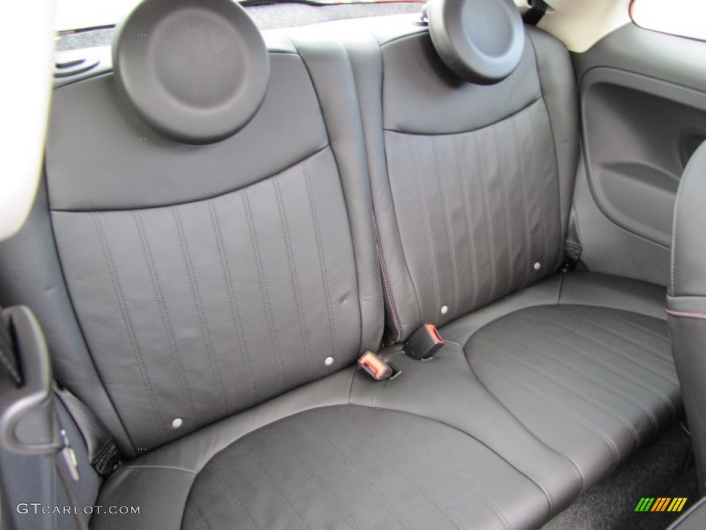 Pelle Nera/Nera (Black/Black) Interior 2012 Fiat 500 Pink Ribbon Limited Edition Photo #56483032