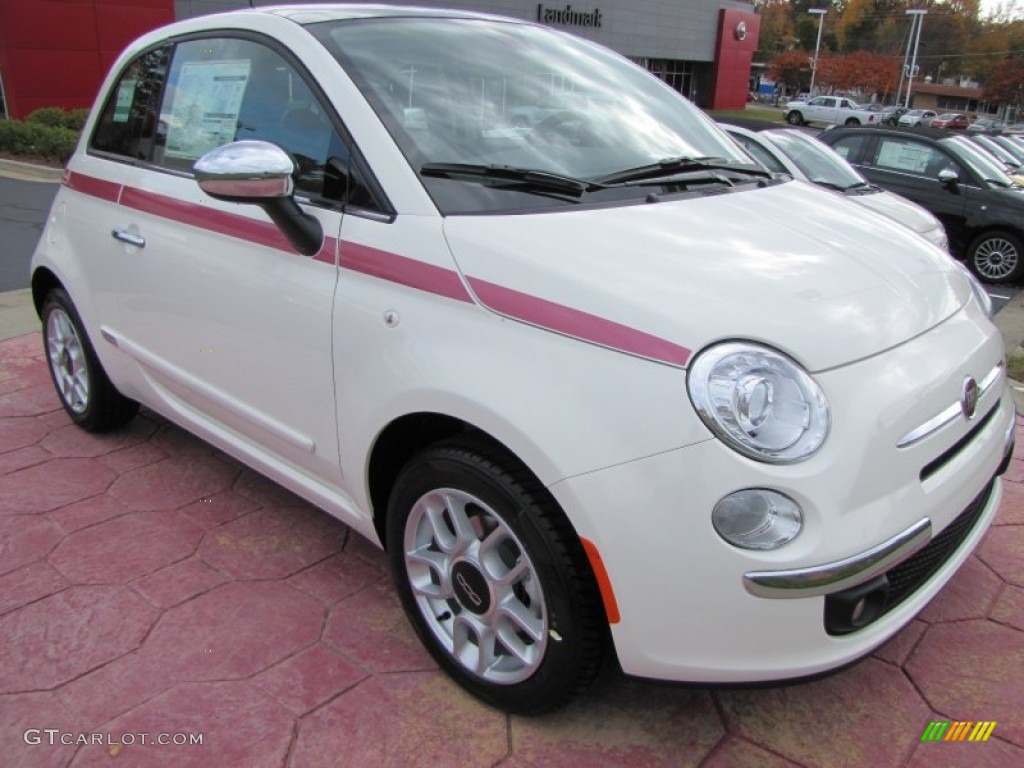 Bianco (White) 2012 Fiat 500 Pink Ribbon Limited Edition Exterior Photo #56483112