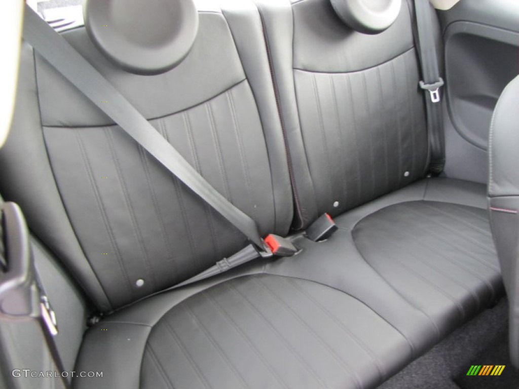 Pelle Nera/Nera (Black/Black) Interior 2012 Fiat 500 Pink Ribbon Limited Edition Photo #56483151