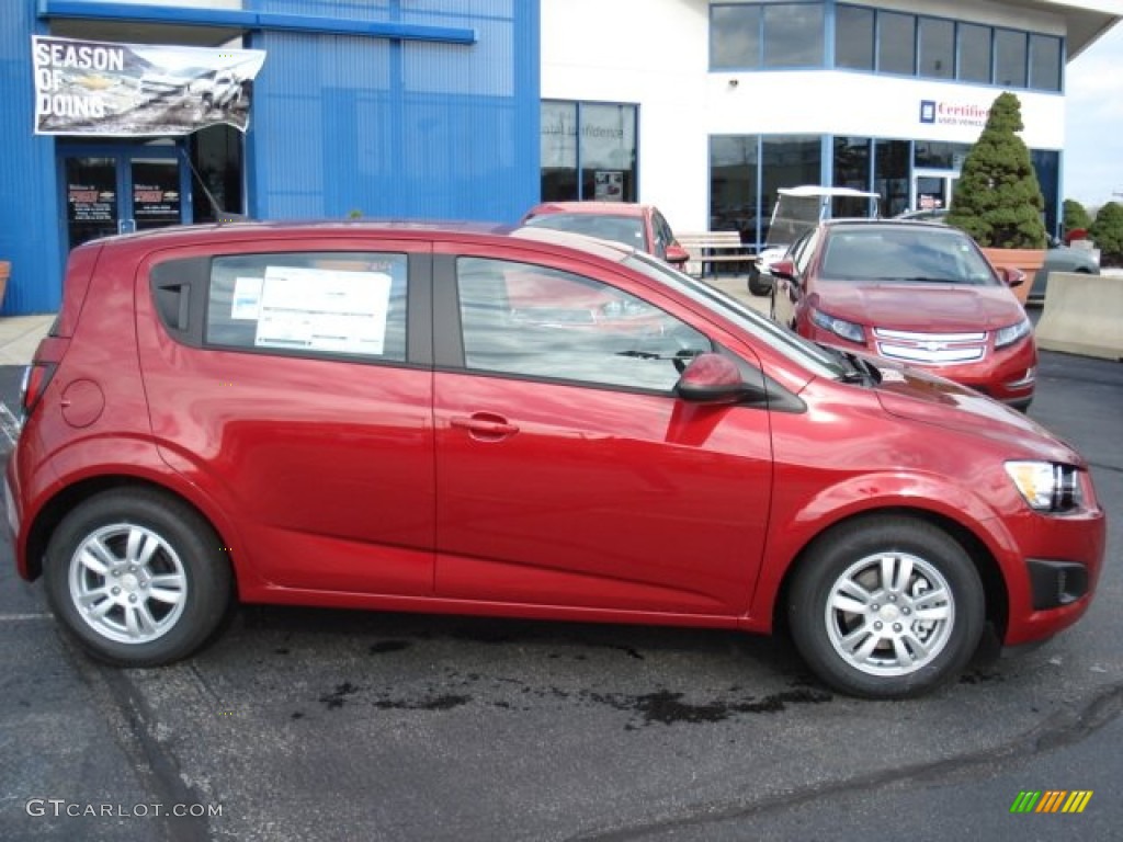 Crystal Red Tintcoat 2012 Chevrolet Sonic LS Hatch Exterior Photo #56484385