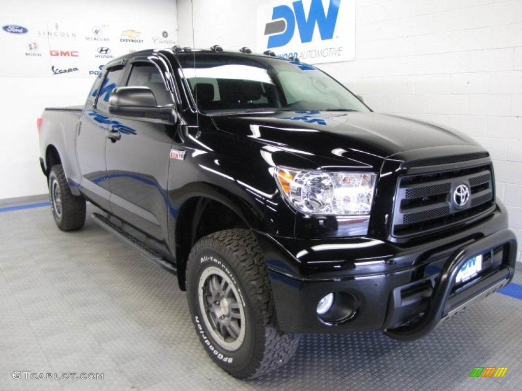 2010 Tundra TRD Rock Warrior Double Cab 4x4 - Black / Black photo #1