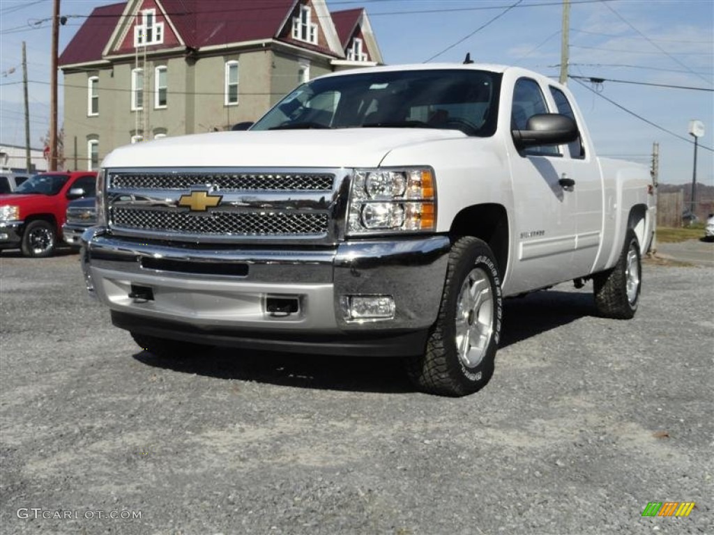 2012 Silverado 1500 LT Extended Cab 4x4 - Summit White / Ebony photo #2