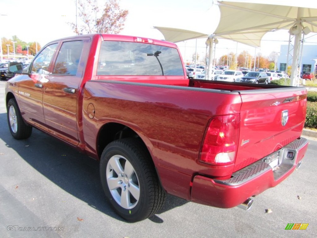 2012 Ram 1500 Express Crew Cab - Deep Cherry Red Crystal Pearl / Dark Slate Gray/Medium Graystone photo #2