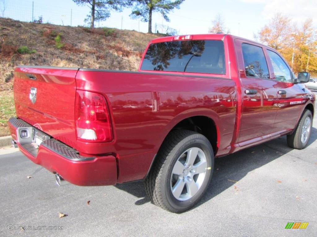 2012 Ram 1500 Express Crew Cab - Deep Cherry Red Crystal Pearl / Dark Slate Gray/Medium Graystone photo #3