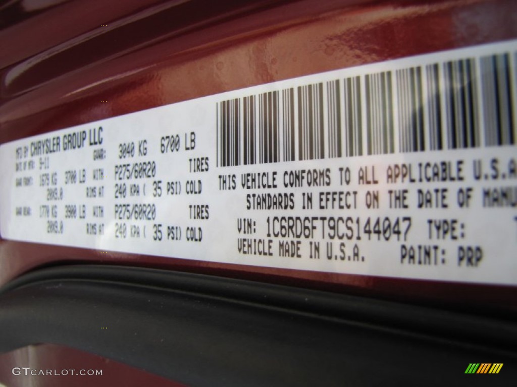 2012 Ram 1500 Express Quad Cab - Deep Cherry Red Crystal Pearl / Dark Slate Gray/Medium Graystone photo #13