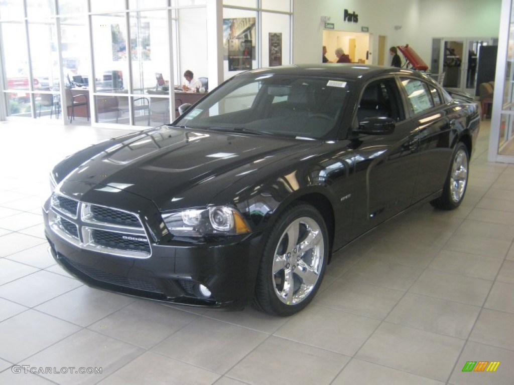 2012 Charger R/T Plus - Pitch Black / Black photo #1