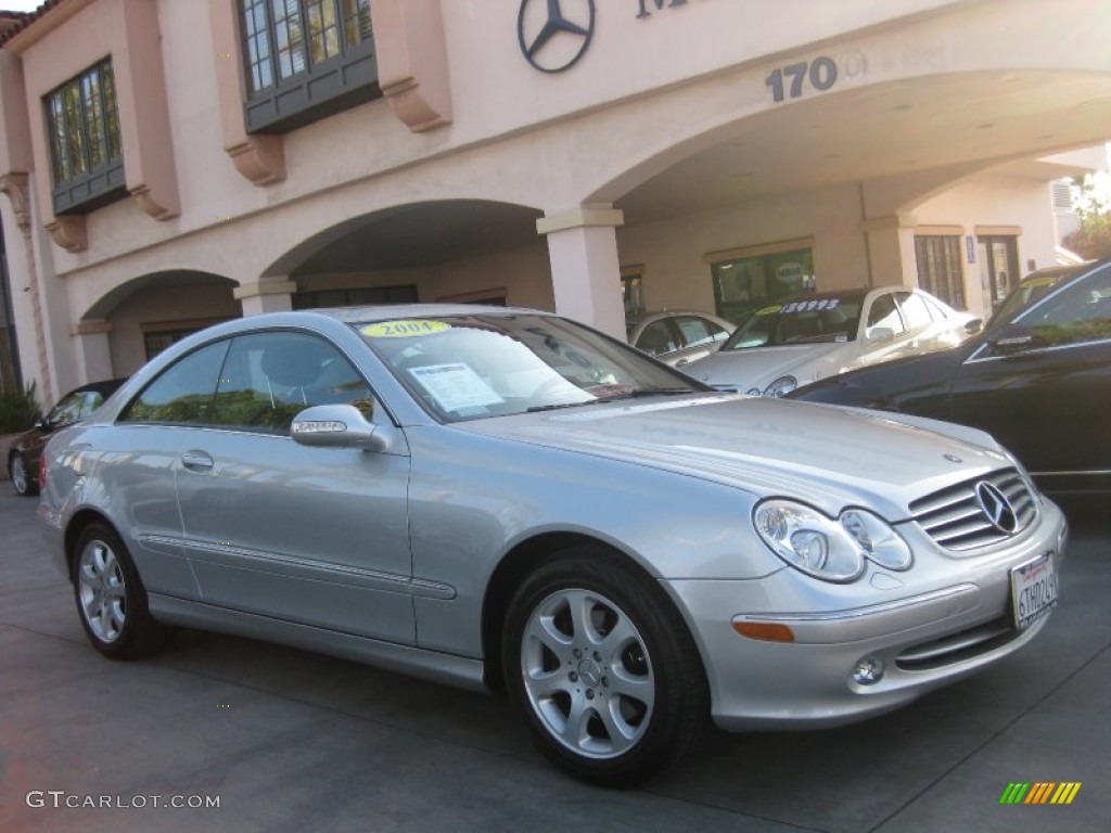 2004 CLK 320 Coupe - Brilliant Silver Metallic / Charcoal photo #1