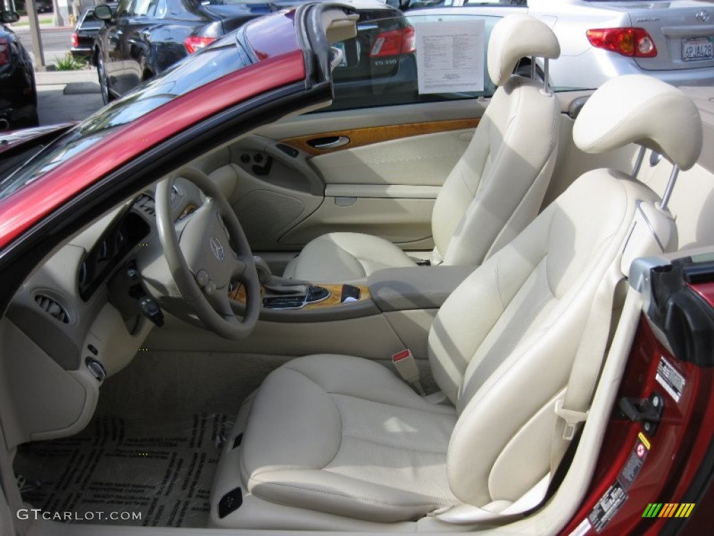 Stone Interior 2004 Mercedes-Benz SL 500 Roadster Photo #56492955