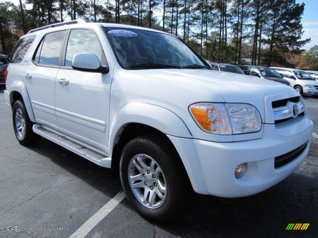 2006 Sequoia SR5 - Natural White / Light Charcoal photo #4