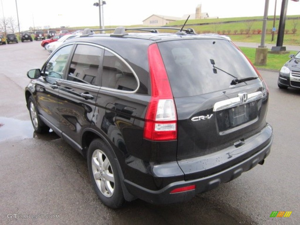 2008 CR-V EX-L 4WD - Nighthawk Black Pearl / Black photo #6