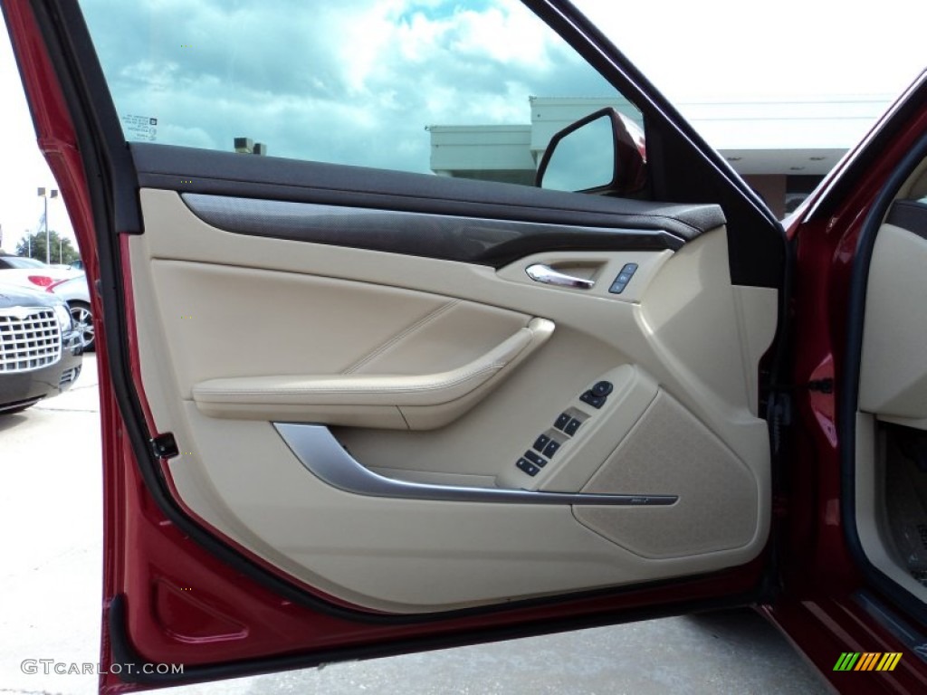 2008 Cadillac CTS Sedan Cashmere/Cocoa Door Panel Photo #56496138