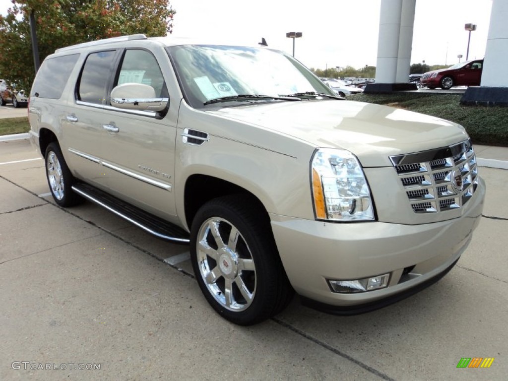 Gold Mist Metallic 2012 Cadillac Escalade ESV Luxury Exterior Photo #56497371
