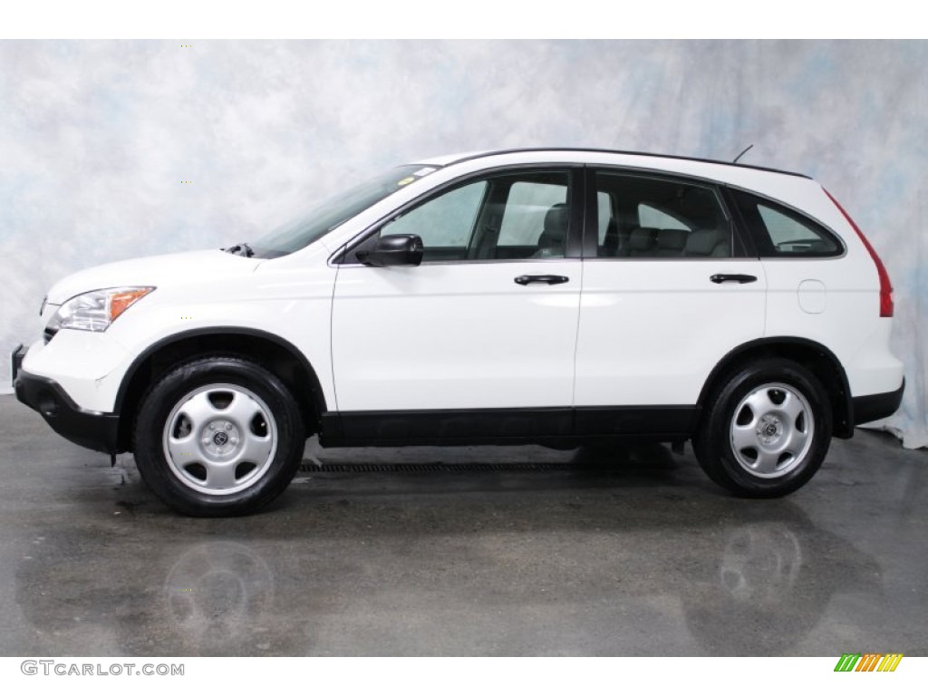 2009 CR-V LX 4WD - Taffeta White / Gray photo #3