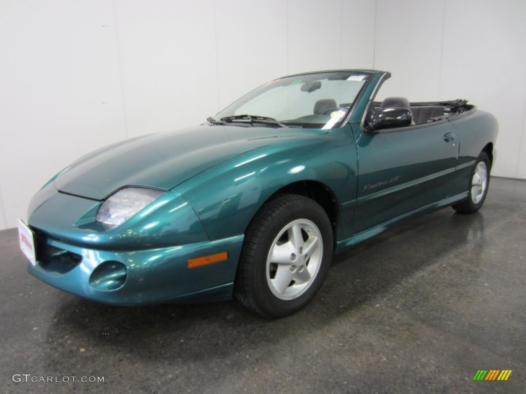 1999 Sunfire GT Convertible - Medium Green Blue Metallic / Graphite photo #1